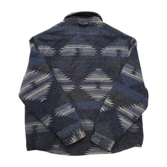 Jachs New York Mens Blue Aztec Shacket Sz XXL Western Wool Jacket Cowboy Outdoor - Picture 4 of 9